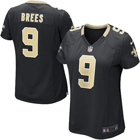Nike Drew Brees New Orleans Saints Womens Game Black Team Color Jersey