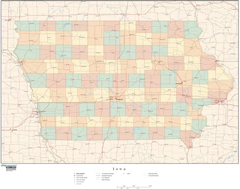 Iowa Counties Wall Map By Mapsales Images And Photos Finder