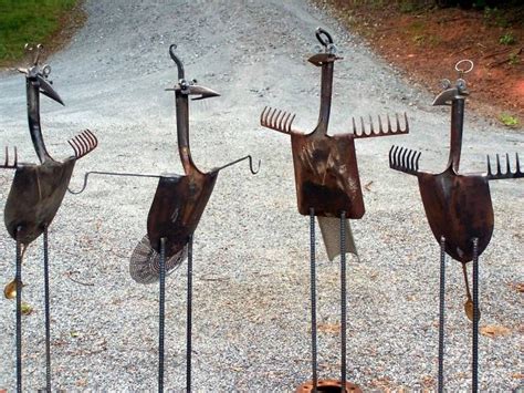 These Altered Shovels Into Yard Art Are So Whimsical And Add Height To