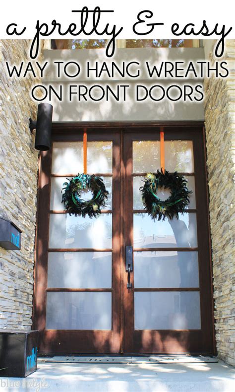 {five minute friday} A Pretty & Easy Way to Hang Wreaths on Front Doors