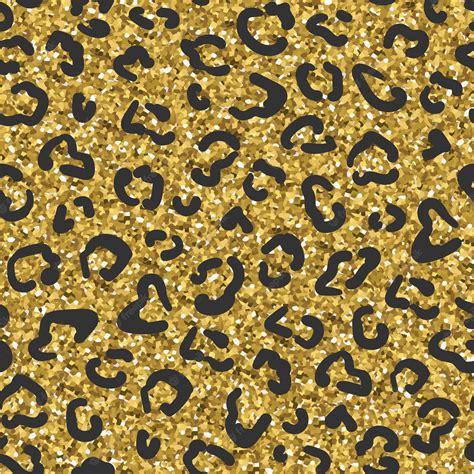 Premium Vector Gold Leopard Skin Print Of Spot With Glitter Seamless