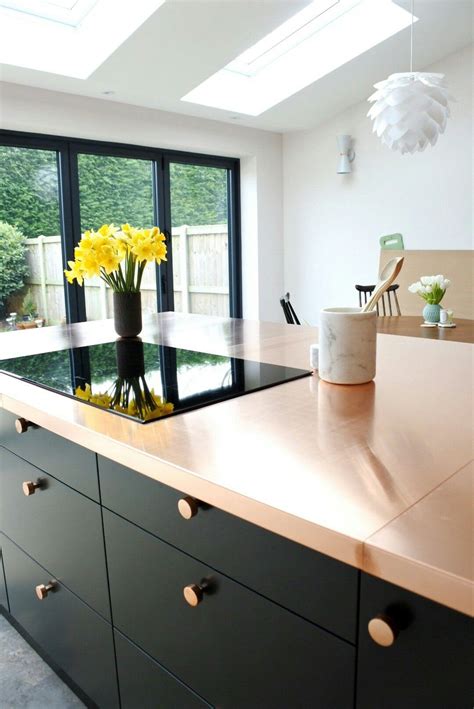 Amazing Kitchen Island Topped With A Copper Work Surface Kitchen