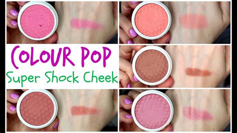 Colour Pop Super Shock Cheek Blush Swatches Demo Review Youtube