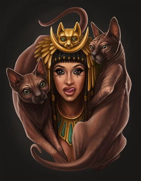 Egyptian Goddess Cardi B Art Print By Elena Selivanova X Small