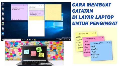 Cara Membuat Catatan Di Dekstop Atau Layar Monitor Laptop Dengan Sticky