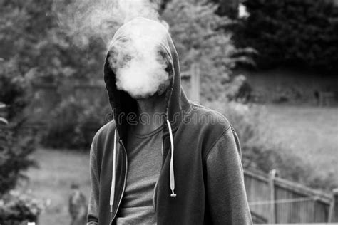 Young Man Smoking Cigarette Stock Photo Image Of Healthy Addict