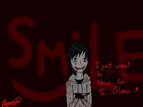 Jeff The Killer I Just Want To Smile By Stupid Fernan On Deviantart