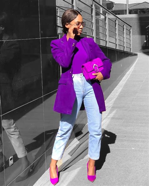 Colour Combinations Fashion Color Combos Outfit Color Blocking Outfits Purple Outfits