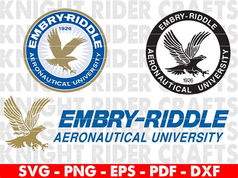 Embryriddle Aeronautical University Logo Daytona Beach Etsy