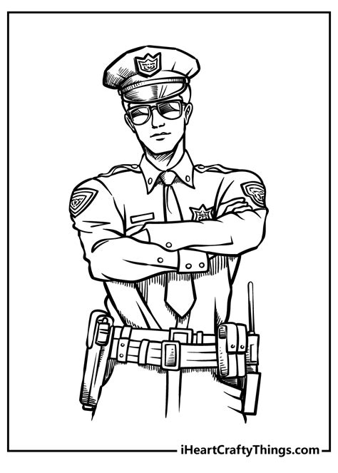 Police Officer Coloring Page Free Printable Coloring