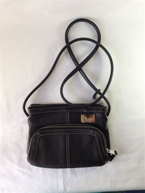Tignanello Black Leather Sling Bag Crossbody Bag Women S Fashion
