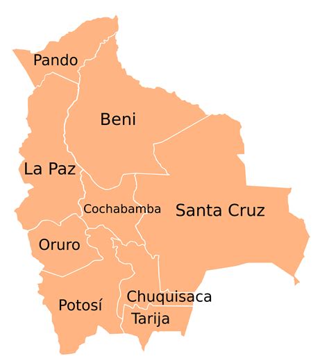 Bolivie Administrative • Carte •