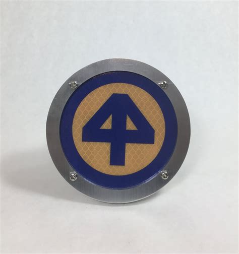 44th Id Reflective Round Hitch Cover 44th Ibct 44th Infantry Etsy