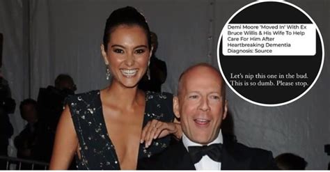 Bruce Willis Wife Emma Denies Reports Demi Moore Has Moved In After