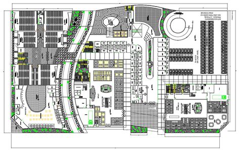 2d Dwg Drawing Huge Shopping Mall Plan With Theater Autocad File Cadbull