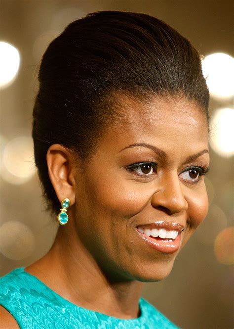 Michelle Obamas Best Hairstyles Stylecaster
