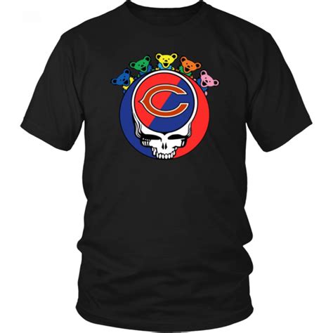 Grateful Dead Mixed With Chicago Bears T Shirt Shirtelephant Office