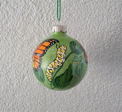 Monarch Butterfly Ornament Hand Painted Christmas Ornament Etsy