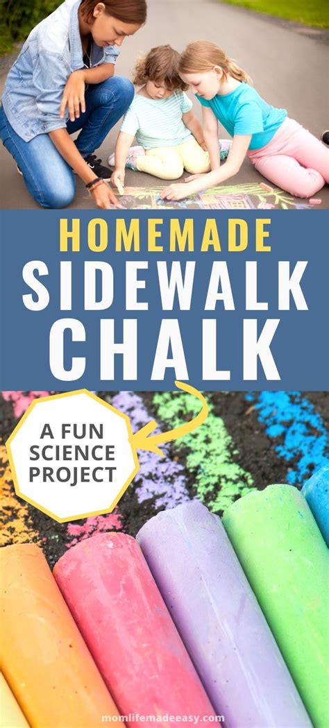 Homemade Sidewalk Chalk Mom Life Made Easy