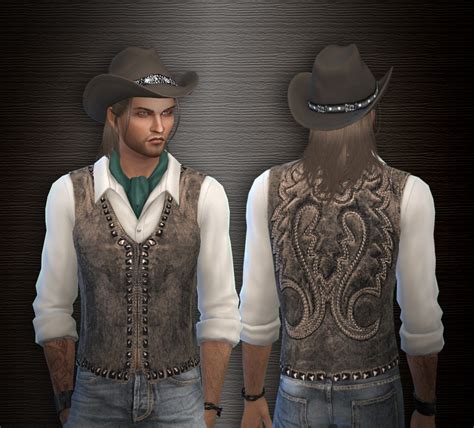 Alial Sim — Top With Leather Vest And Cowboy Hat Top Download