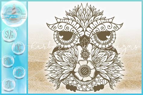 Owl Mandala Zentangle SVG | Owl SVG | Mandala SVG (143978) | Cut Files