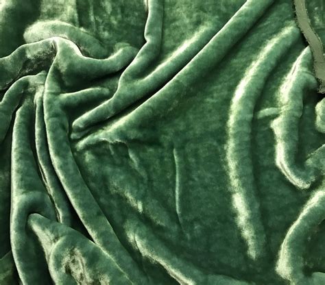 Explore designs you'll love at serena & lily. Moss Green HAND DYED Very PLUSH Silk Velvet Fabric fat 1/4 ...