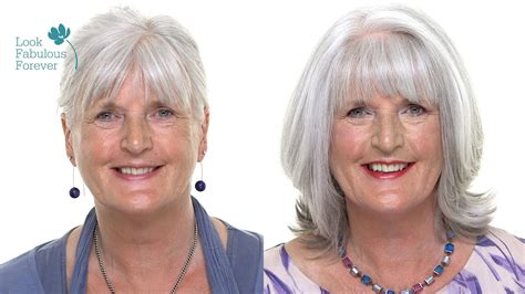 Perfect Makeup With Grey Or White Hair Makeup For Older Women Youtube