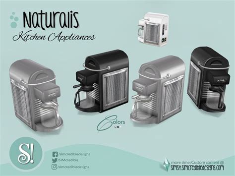 Simcredibles Naturalis Coffee Maker In 2021 Sims 4 Cc Furniture