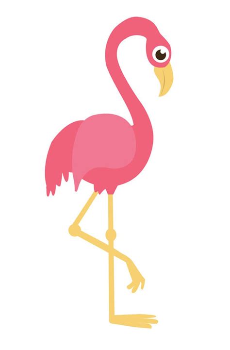 Flamingo Clip Art Summer Beach Pink Bird Etsy
