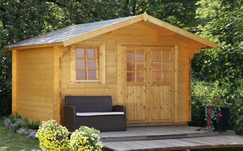 Sie möchten ein gartenhaus kaufen? Gartenhaus «360x360cm Holzhaus Bausatz Klassik» Doppeltür ...