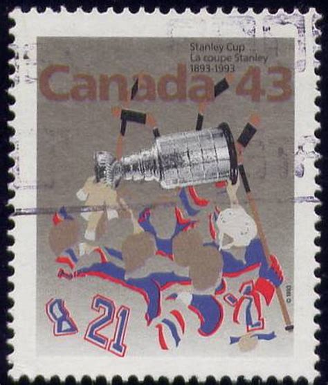 canada post stanley cup 1893 1993 commemorative stamp hockeygods
