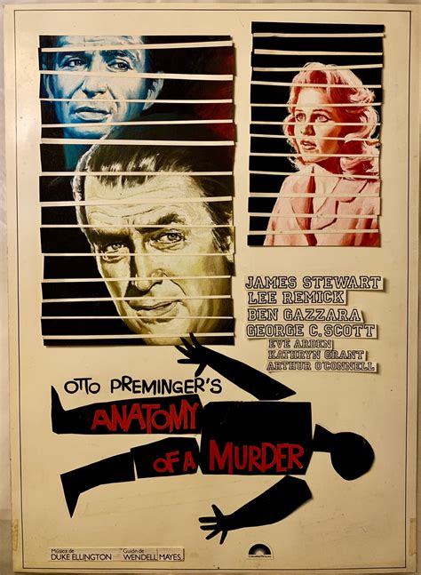 Anatomy Of A Murder 1959 Original Movie Poster Artwork By Enrique