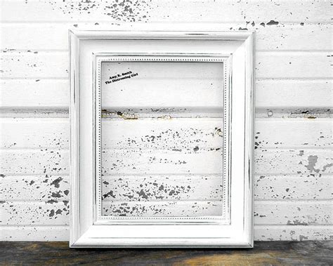 White 8x10 Picture Frame Rustic 2 Thick By Thedistressinggirl