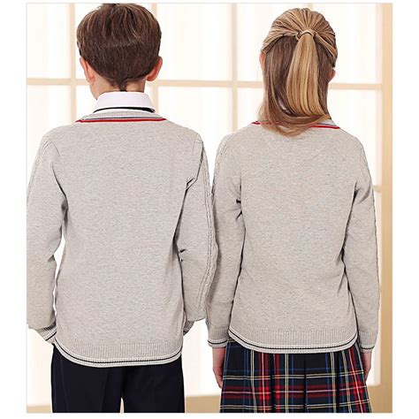 Custom Design School Uniforms Wholesale Colours Cardigan Sweater