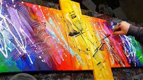 How To Make An Amazing Abstract Painting With Very Bright