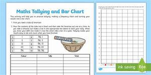 Smartie Maths Tallying And Bar Chart Worksheet Worksheet