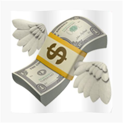 📅 what's new on world emoji day 2021; "Flying Money Emoji" Poster by emojiqueen | Redbubble