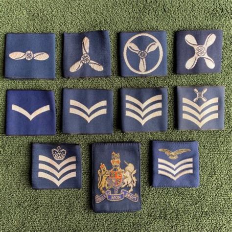 Pair Royal Air Force Blue Rank Slides Raf All Ranks Pair