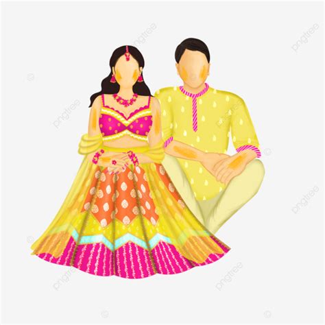 Haldi Functionindian Weddingindian Couple Haldiweddingwedding Dress