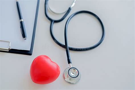 Red Heart With Stethoscope Concept Healthcare Stock Photo Image Of