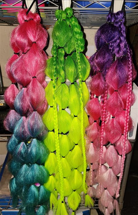 Colored Hair Extensions Braids With Extensions Hair Ties Diy Hair Bows Rave Braids Festival