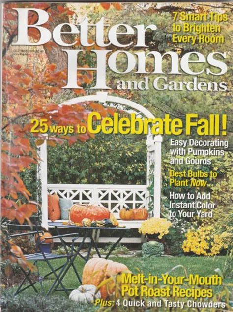 Better Homes And Gardens Magazine October 2006 25 Ways To Celebrate