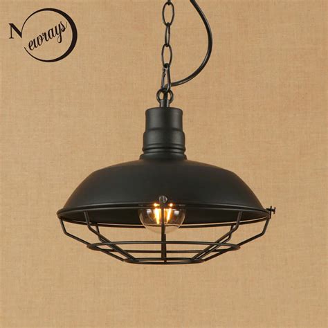 Vintage Industrial Iron Cages Pendant Light Led E Simple Country Hanging Lamp For Kitchen
