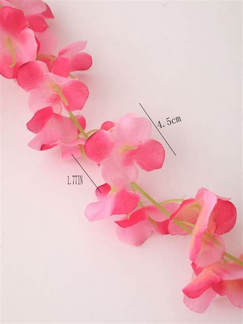 12pcs Hanging Artificial Wisteria Flower Pink Faux Flower Vine For
