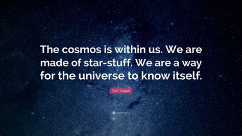 Carl Sagan Quote “the Cosmos Is Within Us We Are Made Of Star Stuff