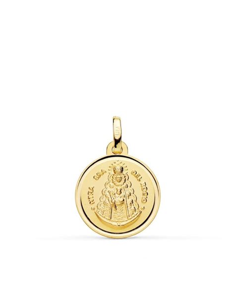 Medalla Virgen Del Rocio De Oro De 18k