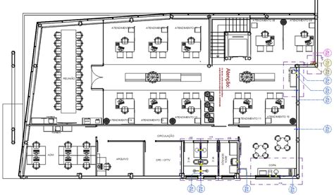 Corporate Office Floor Plan With Furniture Layout Autocad Drawing Dwg
