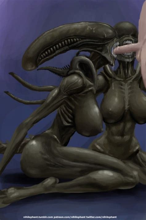 Rule 34 Alien Franchise Alien Girl Big Breasts Blowjob Fellatio Female Xenomorph Feral
