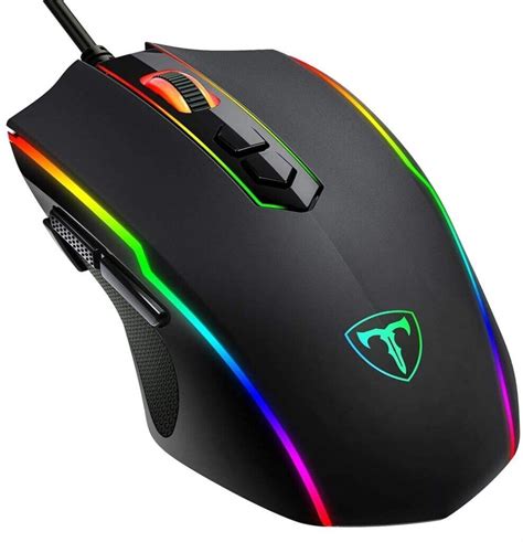 Pictek T7 Wired Black Gaming Mouse Usb Rgb New 714874164552 Ebay