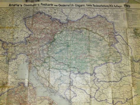 Stara Karta Austro Ugarske Željeznice Iz 1910g